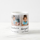 ラブユー祖母カスタムモダンシンプル4写真 コーヒーマグカップ (中央)