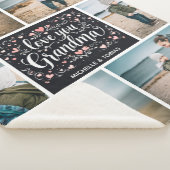 ラブユー祖母カスタム6フォトコラージュ シェルパブランケット (3/4)