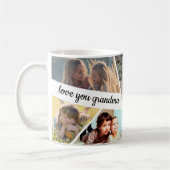 ラブユー祖母フォトコラージュ手書き文字 コーヒーマグカップ (左)