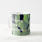 ラブユー祖母Southwest Agave砂漠の植物 コーヒーマグカップ (正面左)