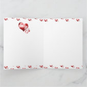 ラブユー赤いハートバレンタインデーサンキューカード サンキューカード (内部)