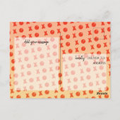 ラブユー金ゴールドリップ写真夫ロマンチック誕生日 ポストカード (裏面)