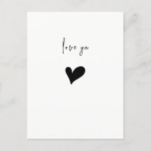 ラブユー キュート ハート ミニマリスト