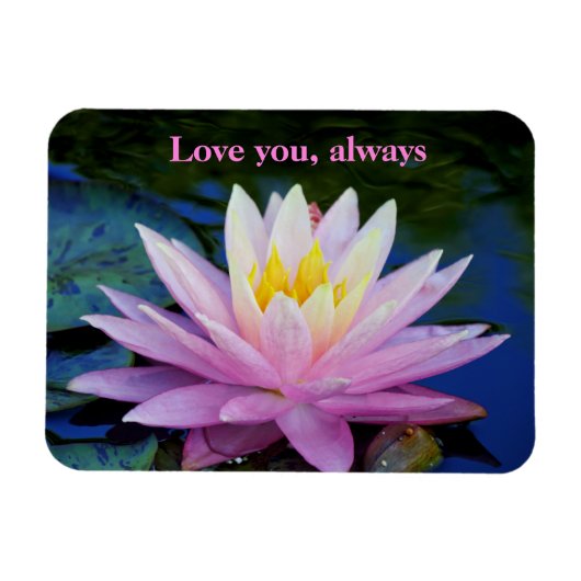 ラブユー《植物》スイレンフレキシブルフォトマグネット マグネット (横)