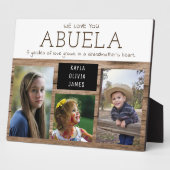 ラブユーAbuela 3フォトコラージュ素朴ウッド フォトプラーク (側面)
