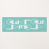 ラブヨガピーチパーソナライズされたティール（緑がかった色）2サイド ヨガマット (裏面(横))