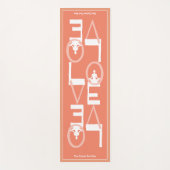 ラブヨガピーチパーソナライズされたティール（緑がかった色）2サイド ヨガマット (正面)