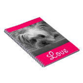 ラブヨークシャーテリアパピードッグピンクノート ノートブック (右側)