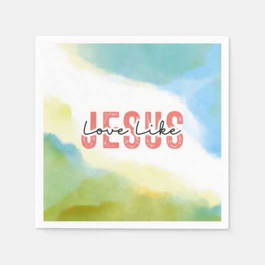 ラブライクイエズクリスチャン感動的引用文 スタンダードカクテルナプキン (正面)