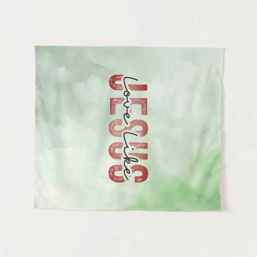 ラブライクイエズクリスチャン感動的引用文 タペストリー (正面(横))