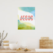 ラブライクイエズクリスチャン感動的引用文 ポスター (キッチン)