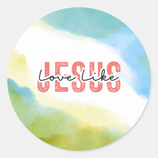 ラブライクイエズクリスチャン感動的引用文 ラウンドシール (正面)