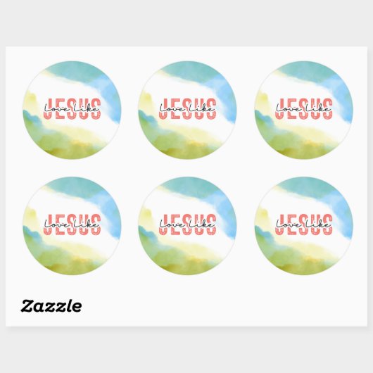 ラブライクイエズクリスチャン感動的引用文 ラウンドシール (シート)