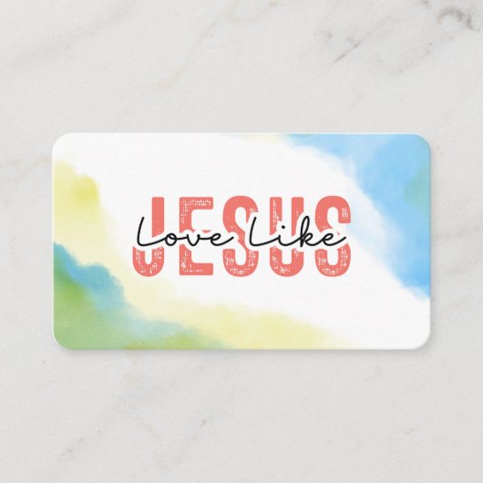 ラブライクイエズクリスチャン感動的引用文 名刺 (正面)