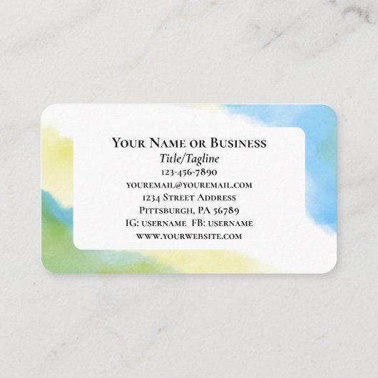 ラブライクイエズクリスチャン感動的引用文 名刺 (裏面)