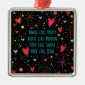 ラブライクイエズス引用文インスパイアクリスマス メタルオーナメント (正面)