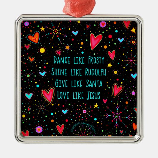 ラブライクイエズス引用文インスパイアクリスマス メタルオーナメント (正面)