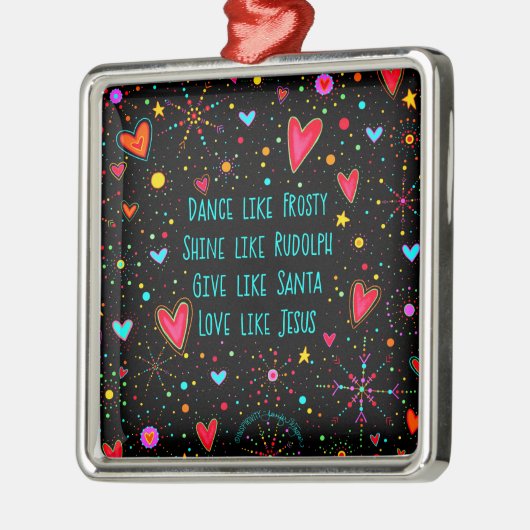 ラブライクイエズス引用文インスパイアクリスマス メタルオーナメント (左)