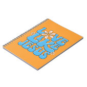 ラブライクイエズブルーレトロデイジーかわいいクリスチャン ノートブック (左側)