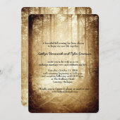 ラブライトシンインヴィンテージレトロ秋の結婚式 招待状 (正面/裏面)