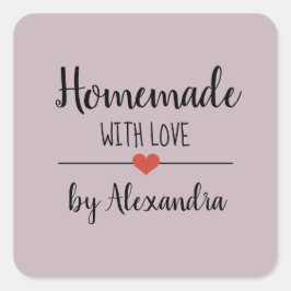 ラブライトパープルのスクリプト名を持つ自家製 スクエアシール