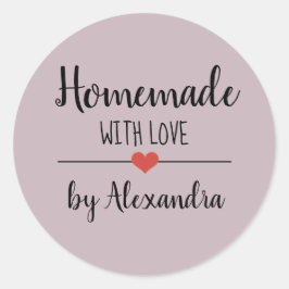 ラブライトパープルスクリプト付き手作りカスタム ラウンドシール