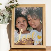 ラブライフここハート家族フォト金ゴールド 箔ポスター