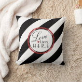 ラブライフここモダンストライプリバーシブル クッション (ブランケット)