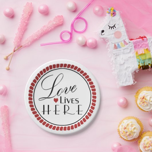 ラブライフズヒアレタイポグラフィ ペーパープレート (パーティー)