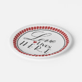 ラブライフズヒアレタイポグラフィ ペーパープレート (アングル)
