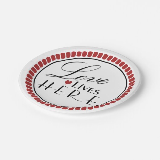 ラブライフズヒアレタイポグラフィ ペーパープレート (アングル)