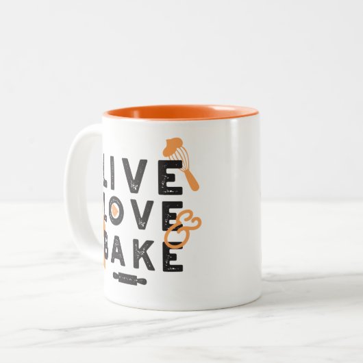 ラブライフ、ベークブリス：感動的ベーキング引用文 ツートーンマグカップ (正面左)