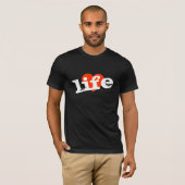 ラブライフ!赤いハートデザイン。 Tシャツ (正面フル)