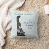 ラブライフDelaware州形カスタム写真 クッション (ブランケット)