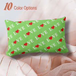 ラブライムグリーンシックモダンミニマエレガントリストおもしろい ランバークッション
