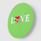 ラブライムグリーンモダン ラージ壁時計 (傾斜)