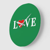 ラブライムグリーンモダン ラージ壁時計 (傾斜)