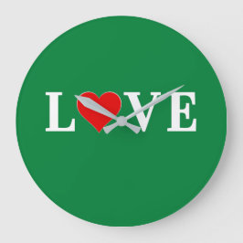 ラブライムグリーンモダン ラージ壁時計