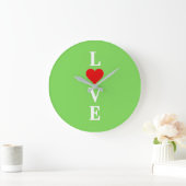ラブライムグリーン ラージ壁時計 (ホーム)
