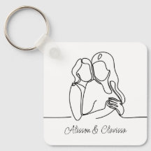 ラブラインアートレズビアンカップルの女性