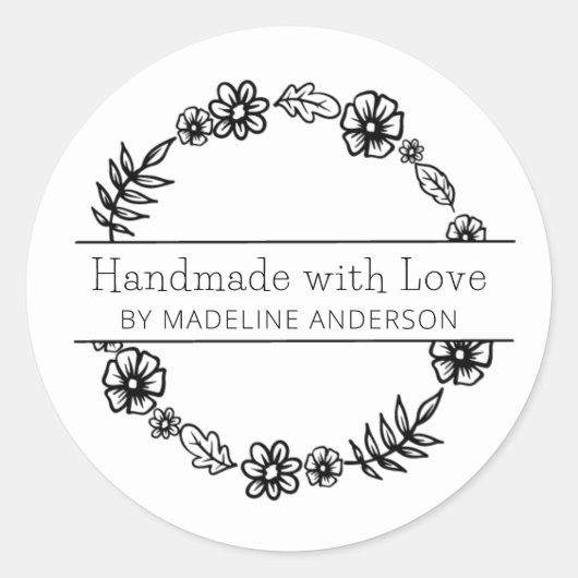 ラブラウンドで手作りフローラ ラウンドシール (正面)