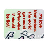 ラブラウンドフラットおもしろい磁石 マグネット (横)