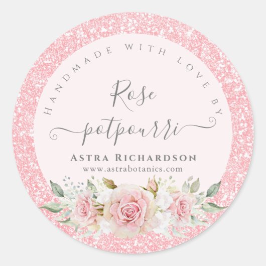 ラブラウンド商品ラベル付き手作り ラウンドシール (正面)