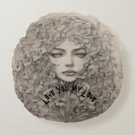 ラブラグジュアリーユニークリビングラウンドピローズ ラウンドクッション