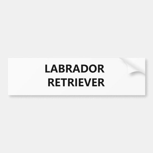ラブラダー・レトリバー バンパーステッカー (正面)