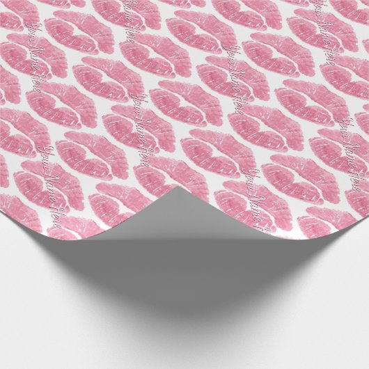 ラブラッピング紙キスパーソナライズされたギフト紙 ラッピングペーパー (角)