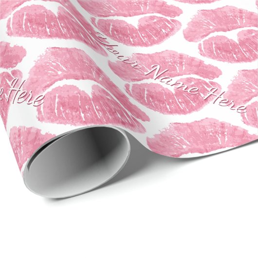 ラブラッピング紙キスパーソナライズされたギフト紙 ラッピングペーパー (ロールコーナー)