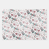 ラブラッピング紙3枚 ラッピングペーパーシート (正面3)