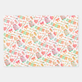 ラブラッピング紙3枚 ラッピングペーパーシート (正面2)