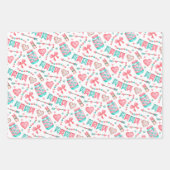 ラブラッピング紙3枚 ラッピングペーパーシート (正面)